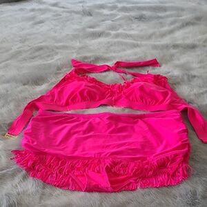 Jessica Simpson Pink Fringe Bikini NEW